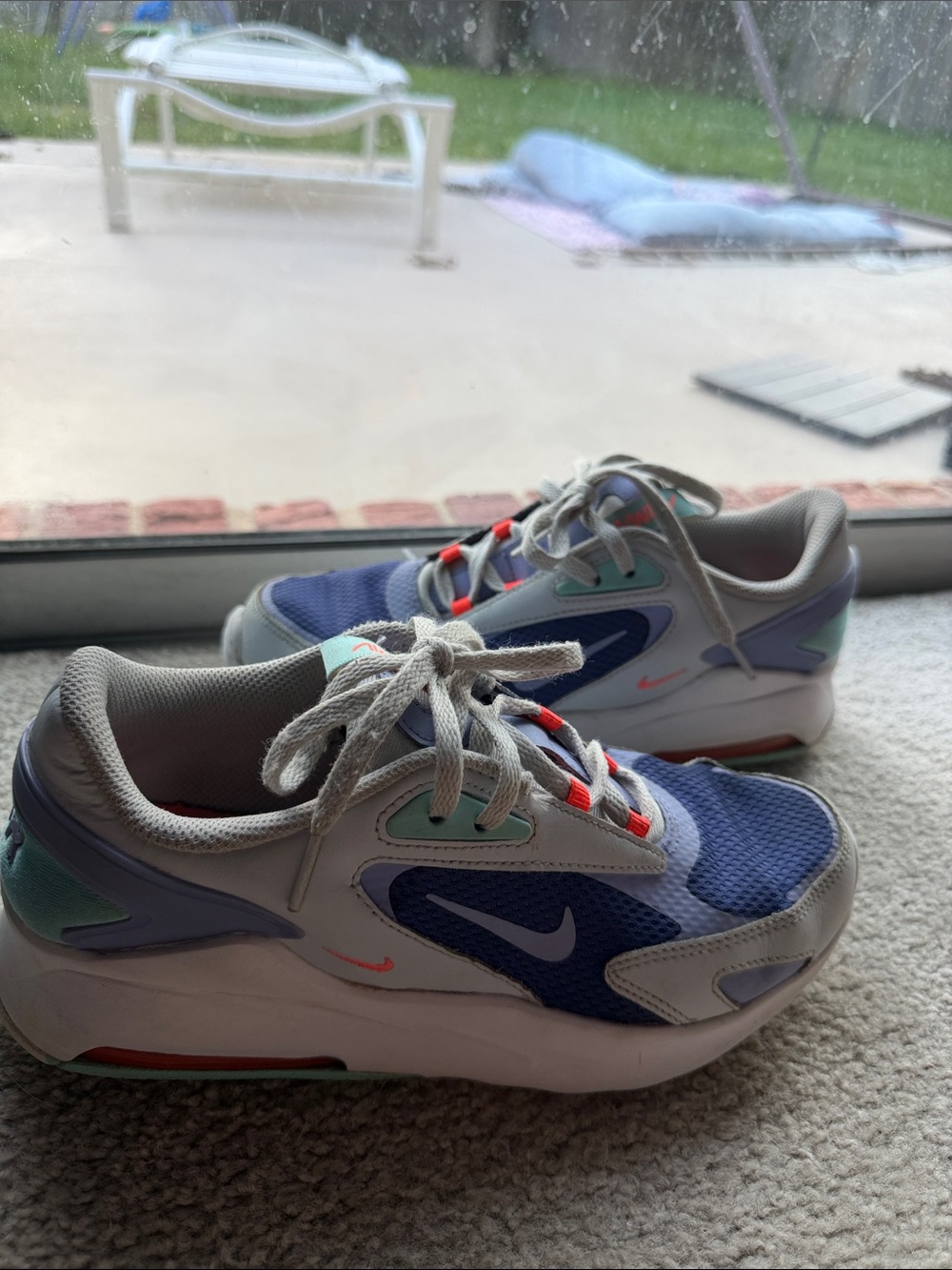 Nike Air Max Bolt Kids Youth Running Shoes Purple Teal Grey  - Youth Size 6